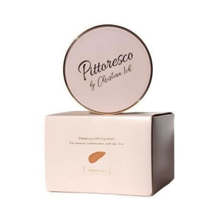 Pittoresco BB Cream Cushion con Niacinamida y SPF 50, Bronceado natural, 2 pzs, 30 g Pittoresco BB Cream Cushion con Niacinamida y SPF 50, Bronceado natural, 2 pzs, 30 g